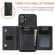 iPhone 17 DG.MING M2 Series 3-Fold Card Bag Wallet Leather Phone Case - Black