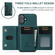 iPhone 17 DG.MING M2 Series 3-Fold Card Bag Wallet Leather Phone Case - Green