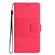 iPhone 17 Diamond Embossed Skin Feel Leather Phone Case - Red