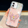 iPhone 17 Diamond Glitter Butterfly Holder Phone Case - Light Pink