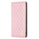 iPhone 17 Diamond Lattice Magnetic Leather Flip Phone Case - Pink