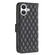 iPhone 17 Diamond Lattice Wallet Flip Leather Phone Case - Black
