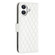 iPhone 17 Diamond Lattice Wallet Flip Leather Phone Case - White