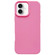 iPhone 17 Dopamine Simple Imitation Liquid Silicone Phone Case - Rose Pink