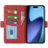 iPhone 17 Dual-side Magnetic Buckle Horizontal Flip Leather Phone Case - Red