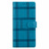 iPhone 17 Embossed Checkered Leather Phone Case - Blue