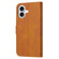 iPhone 17 Embossed Happy Cat Pattern Flip Leather Phone Case - Yellow