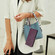 iPhone 17 Embossed Heart Cat Leather Phone Case with Hand Strap - Dark Purple