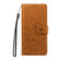 iPhone 17 Embossed Heart Dog RFID Blocking Wallet Leather Phone Case - Brown