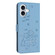 iPhone 17 Embossed Kitten Phone Leather Case with Lanyard - Blue
