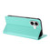 iPhone 17 Embossed Multi-functional Wallet Retro Leather Phone Case - Mint Green