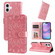 iPhone 17 Embossed Sunflower Leather Phone Case - Pink