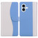 iPhone 17 Embossed Two-Color Leather Phone Case - White Blue