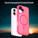 iPhone 17 Fanying Series PC Hybrid TPU Translucent Frosted MagSafe Phone Case - Rose Red