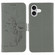 iPhone 17 Feather Pattern Litchi Texture Leather Phone Case - Gray
