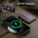 iPhone 17 Fierre Shann Oil Wax Cow Leather Card Holder Back Phone Case - Purple