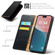 iPhone 17 Fierre Shann PU Genuine Leather Texture Phone Case - Black