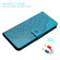 iPhone 17 Flower Embossed Leather Phone Case - Blue