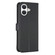 iPhone 17 Four-leaf Embossed Leather Phone Case - Black