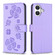 iPhone 17 Four-leaf Embossed Leather Phone Case - Purple