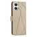 iPhone 17 Geometric Pattern RFID Leather Phone Case - Beige