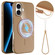 iPhone 17 Glossy TPU Shockproof MagSafe Phone Case with Lanyard - Gold