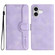 iPhone 17 Heart Pattern Skin Feel Leather Phone Case - Purple