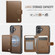 iPhone 17 JEEHOOD J09 Buckle Card Bag MagSafe Magnetic Style RFID Leather Phone Case - Brown