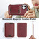 iPhone 17 Kalebol Slim MagSafe Ring Magnetic Card Bag Leather Phone Case - Red