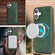 iPhone 17 Kalebol Strong Magnetic MagSafe Tri-Fold Wallet Leather Phone Case - Green