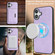 iPhone 17 Kalebol Strong Magnetic MagSafe Tri-Fold Wallet Leather Phone Case - Purple