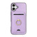 iPhone 17 Kalebol Strong MagSafe Ring Magnetic Card Bag Holder Leather Phone Case - Purple