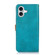 iPhone 17 KHAZNEH Dual-color Cowhide Texture Flip Leather Phone Case - Blue