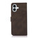iPhone 17 KHAZNEH Matte Texture Leather Phone Case - Brown