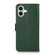 iPhone 17 KHAZNEH Side-Magnetic Litchi Genuine Leather RFID Case - Green