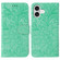 iPhone 17 Lace Flower Embossing Flip Leather Phone Case - Green