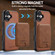 iPhone 17 LC.IMEEKE L3 Series Detachable RFID Card Bag Magsafe Phone Case - Brown