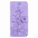 iPhone 17 Lily Embossed Leather Phone Case - Purple