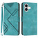 iPhone 17 Line Pattern Skin Feel Leather Phone Case - Light Blue