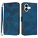 iPhone 17 Line Pattern Skin Feel Leather Phone Case - Royal Blue