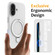iPhone 17 Liquid Silicone MagSafe Magnetic Phone Case with Ring Holder - White
