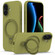 iPhone 17 Liquid Silicone MagSafe Magnetic Phone Case with Ring Holder - Willow Green