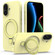 iPhone 17 Liquid Silicone MagSafe Magnetic Phone Case with Ring Holder - Yellow