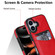 iPhone 17 Litchi Leather Skin Card Slots Phone Case - Red