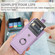 iPhone 17 Litchi Texture Drawing Card Bag Ring Holder Phone Case - Purple