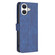 iPhone 17 Magnetic Buckle Rhombus Texture Leather Phone Case - Blue