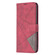 iPhone 17 Magnetic Buckle Rhombus Texture Leather Phone Case - Red
