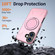 iPhone 17 Metal Rotation Holder MagSafe TPU Hybrid PC Phone Case - Pink