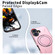 iPhone 17 Metal Rotation Holder MagSafe TPU Hybrid PC Phone Case - Pink