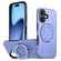 iPhone 17 Metal Rotation Holder MagSafe TPU Hybrid PC Phone Case - Purple